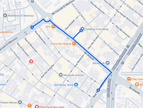 Carte d'accès - Ghandi, Maarif, Beauséjour